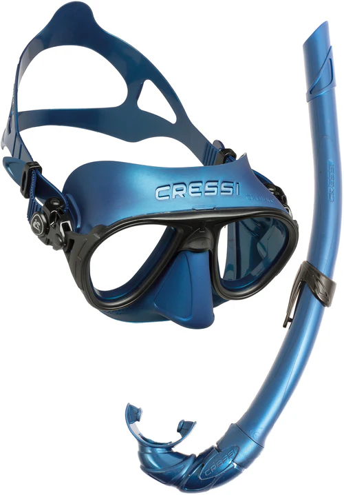 Combo Calibro Cressi (Visor y Snorkel) Azul